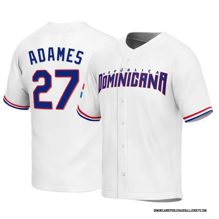 Dominican Republic Willy Adames White Replica 2023 World Baseball Classic  Jersey – US Soccer Hall